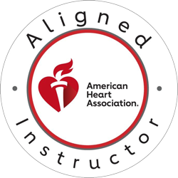 American Heart Association certified instructor American Heart Association Aligned Instructor logo
